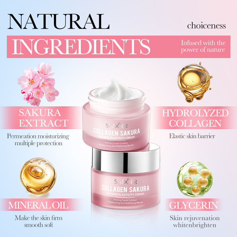 Crème au collagène à la fleur de cerisier