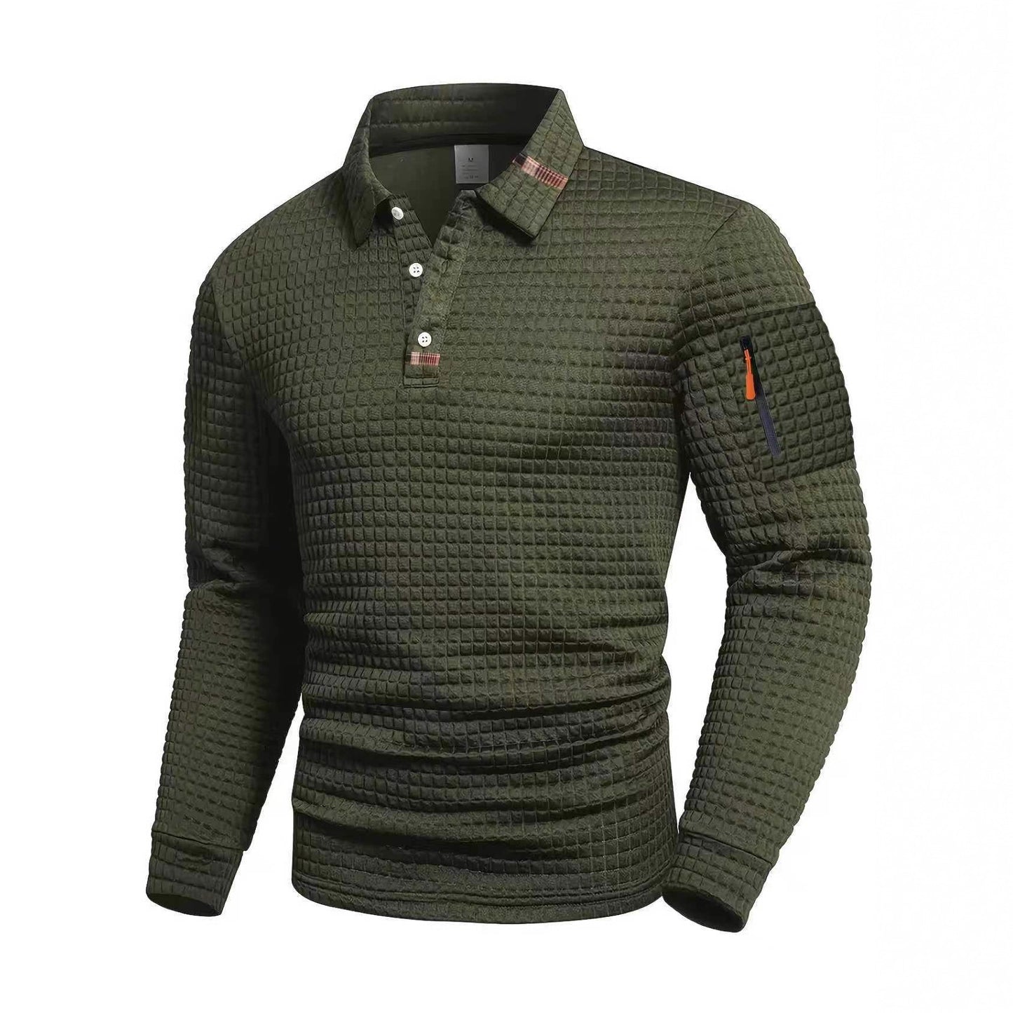 Polo patchwork en damier pour hommes