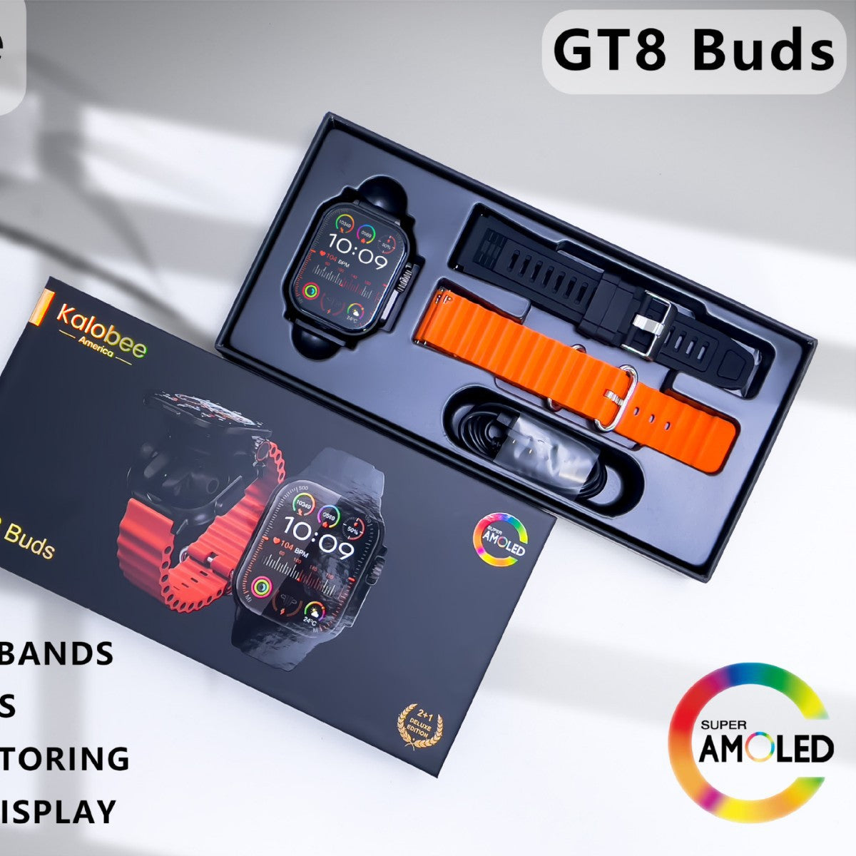Montre intelligente GT8BUDS avec casque Bluetooth
