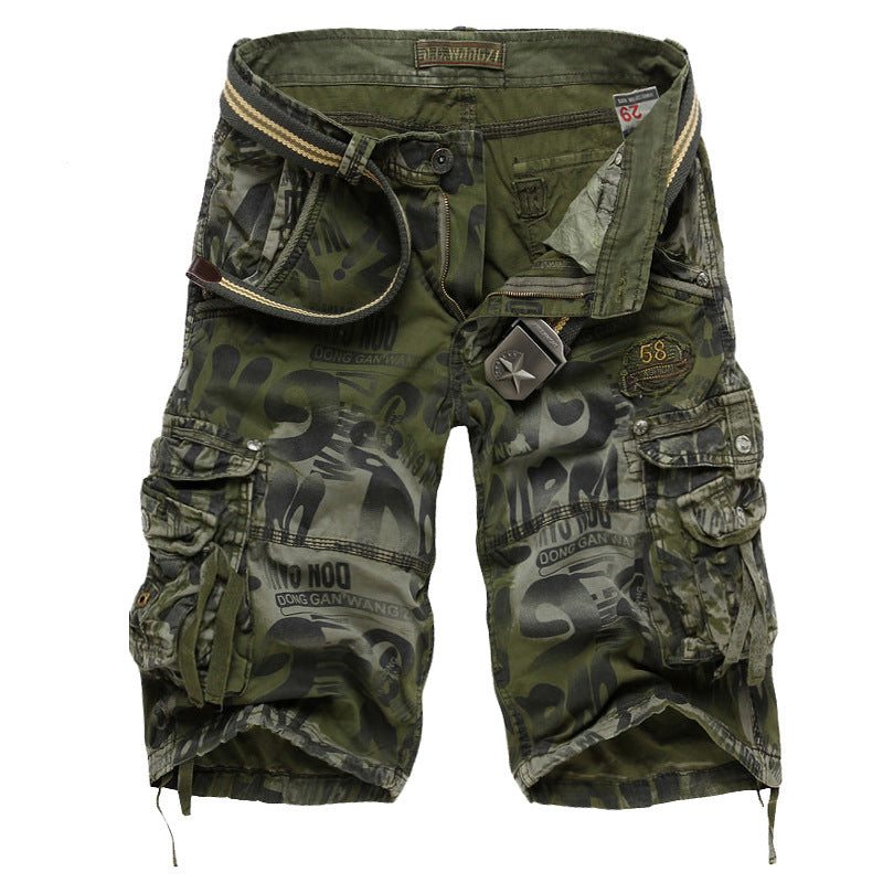 Shorts cargo camouflage pour hommes