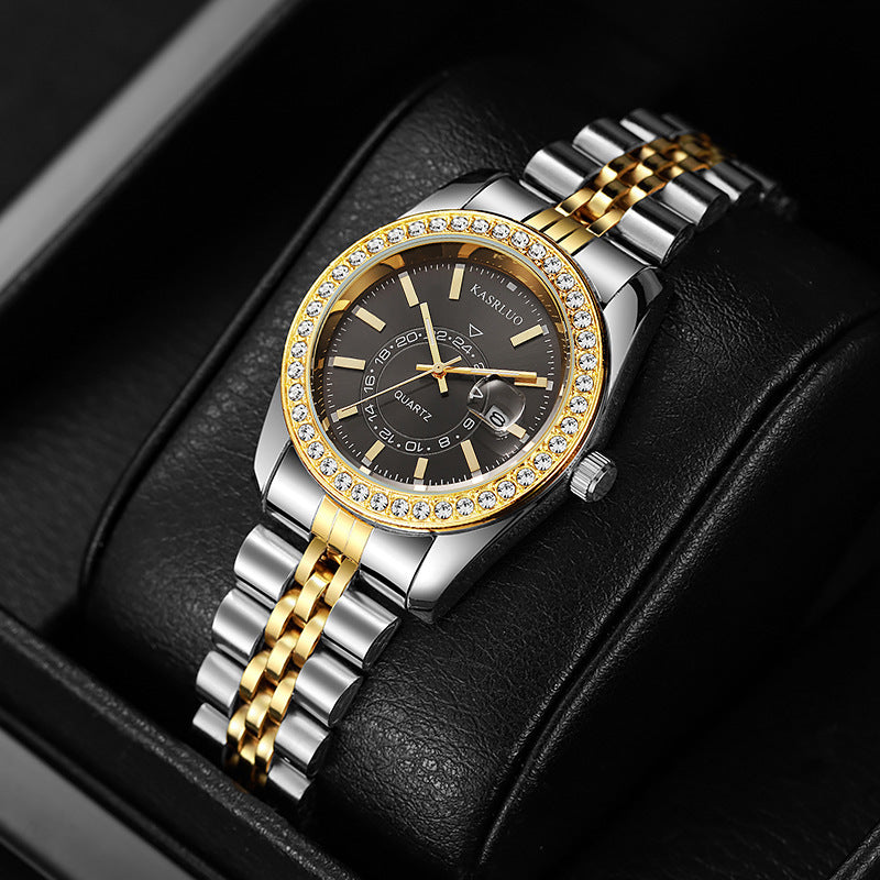 Montre pour femme à quartz avec calendrier et fonction lumineuse