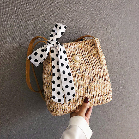 Sac seau à nœud et perles