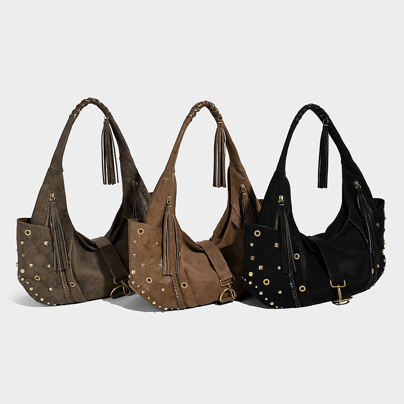 Sac bandoulière rétro en cuir PU