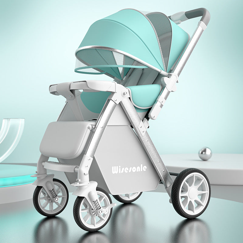 Poussette bébé légère et pliable en deux positions
