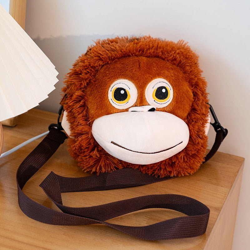 Sac à dos en peluche singe