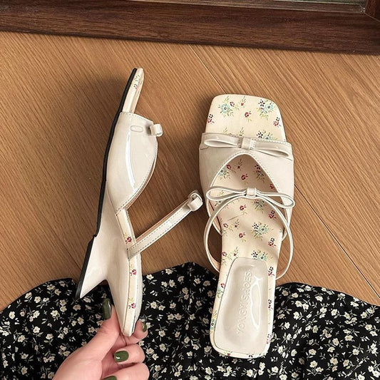Sandales compensées pour femmes, talons hauts style français