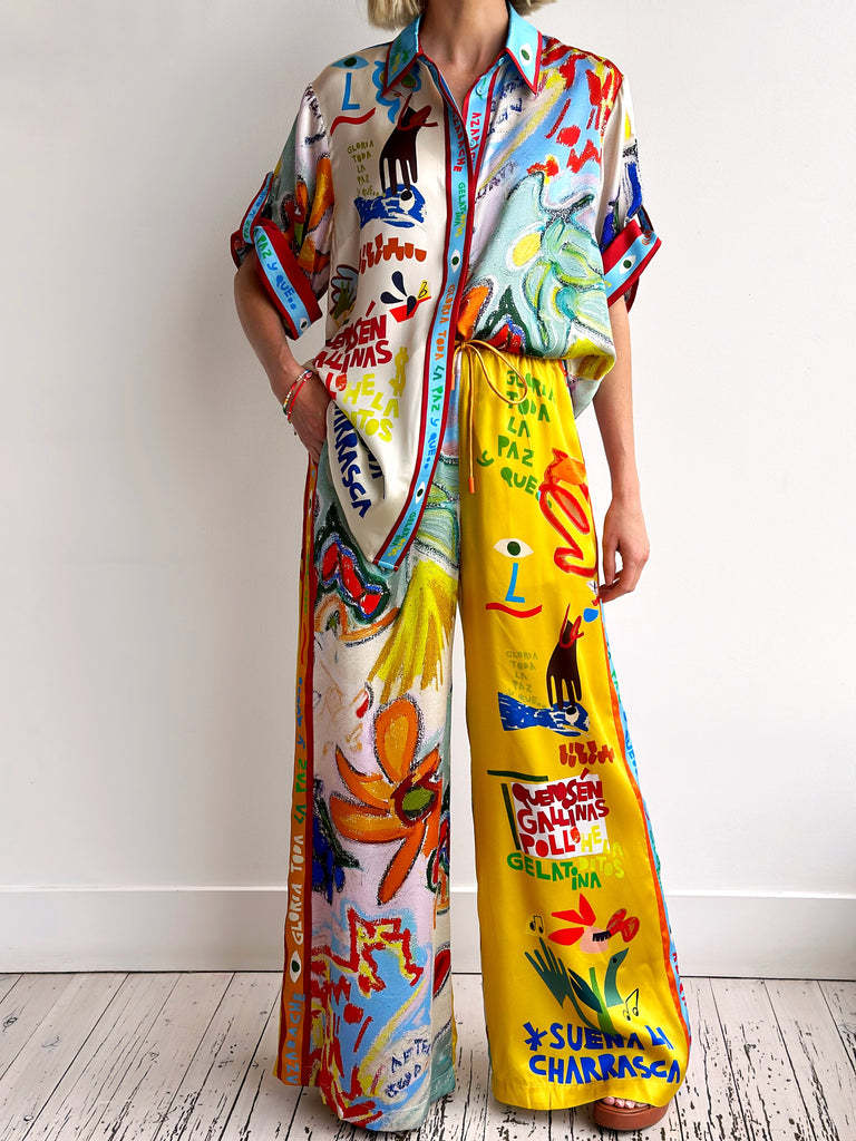 Costume décontracté à manches courtes imprimé