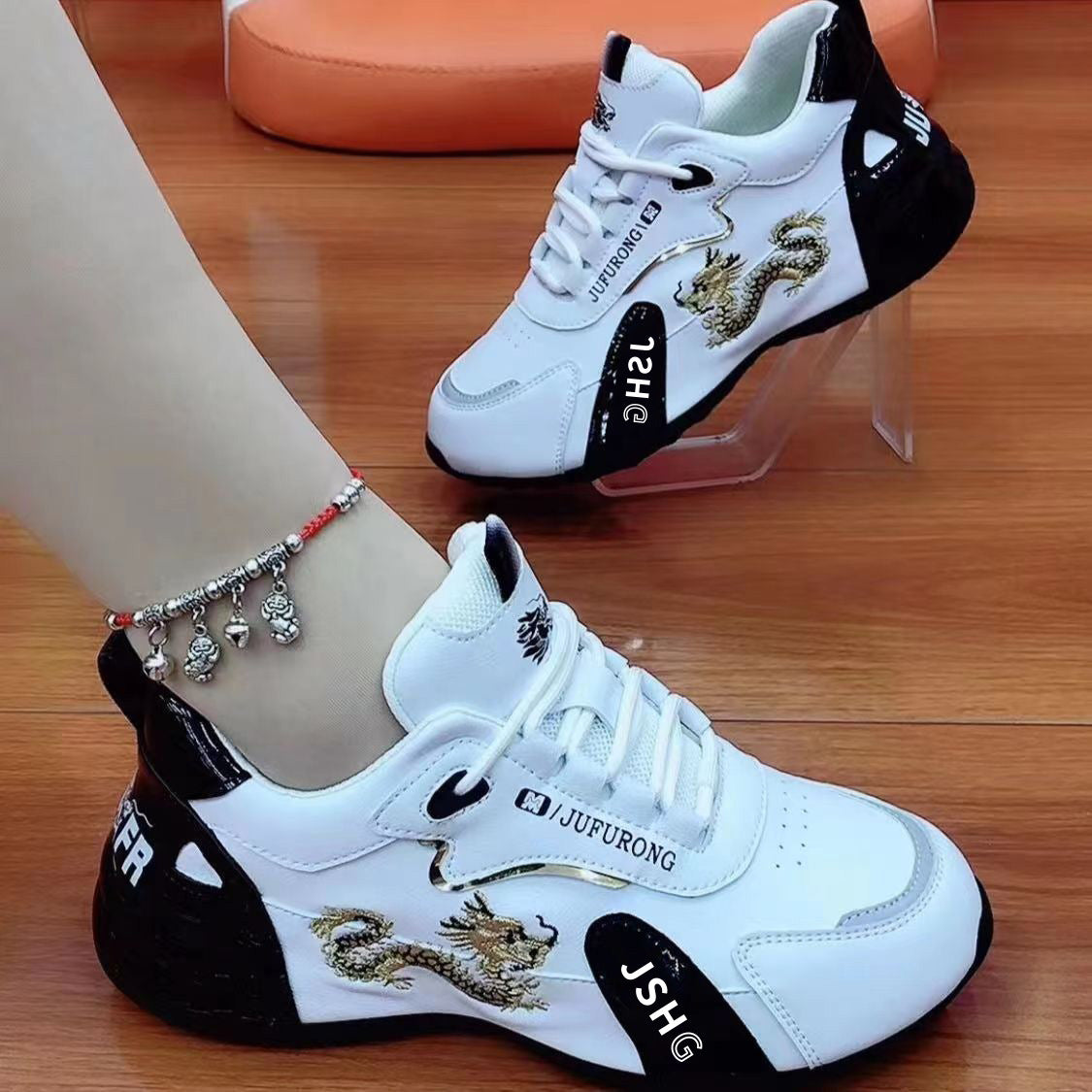 Chaussures de sport décontractée en cuir