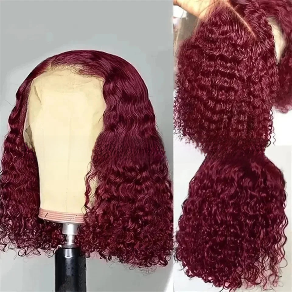 Perruque à cheveux bouclés en dentelle