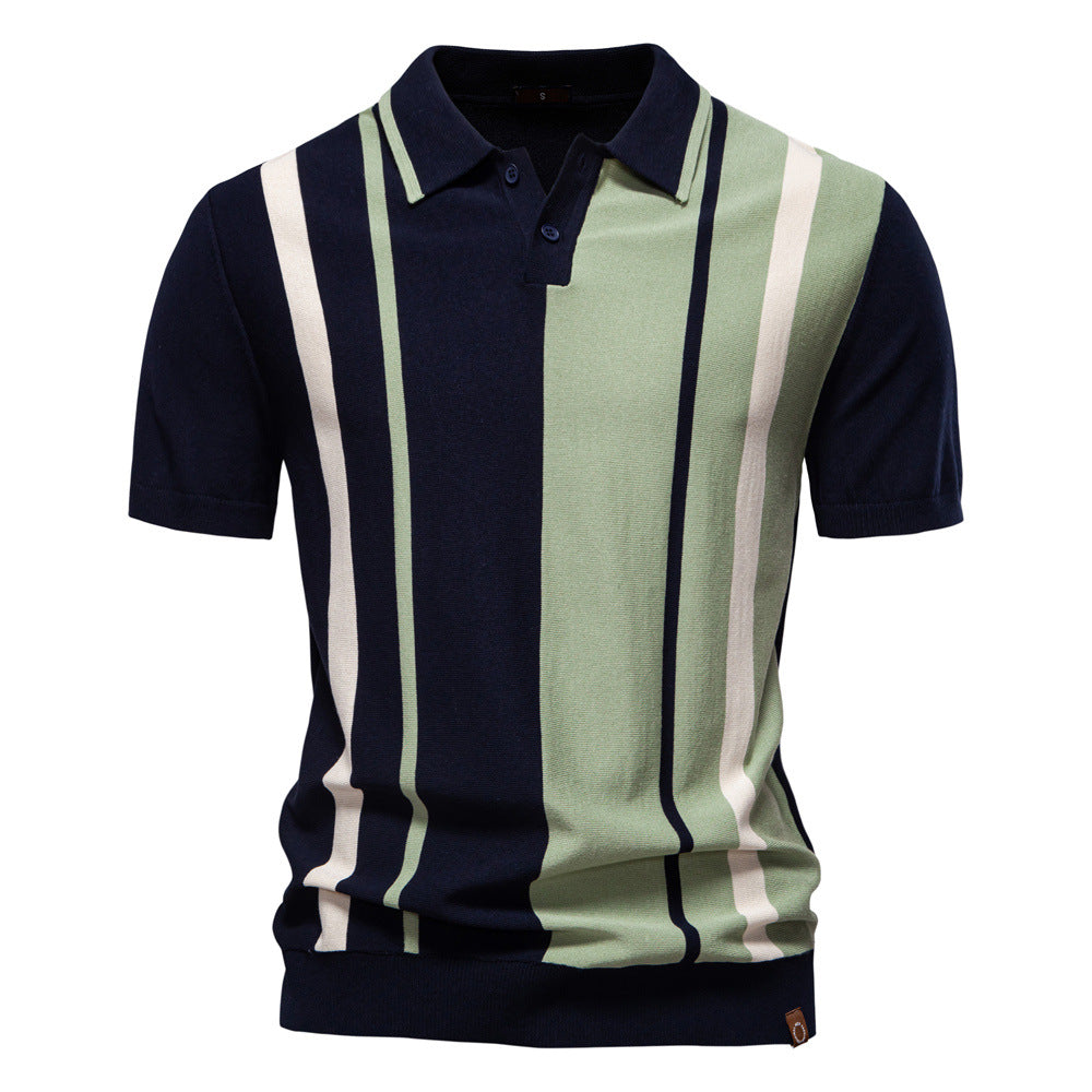 Polo à manches courtes en maille pour homme