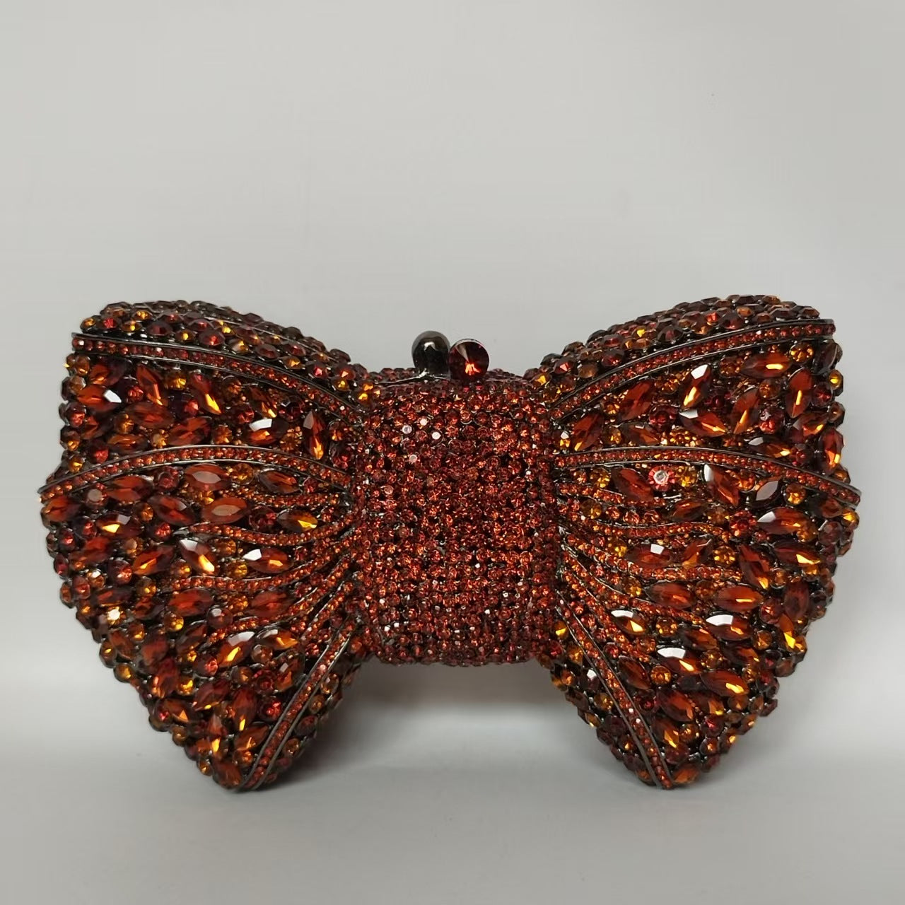 Sac de soirée à nœud en strass avec chaîne