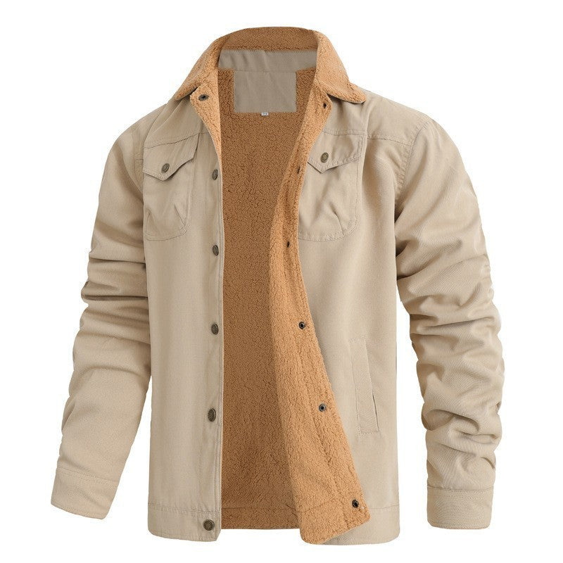 veste d'extérieur en coton doublée polaire