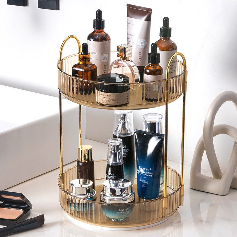 Boîte de rangement pour cosmétiques à disque rotatif