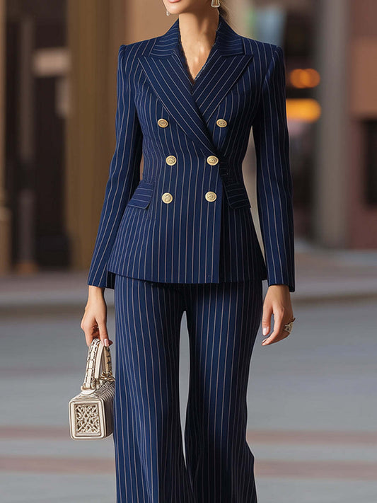 Ensemble costume et pantalon à manches longues slim fit bicolore