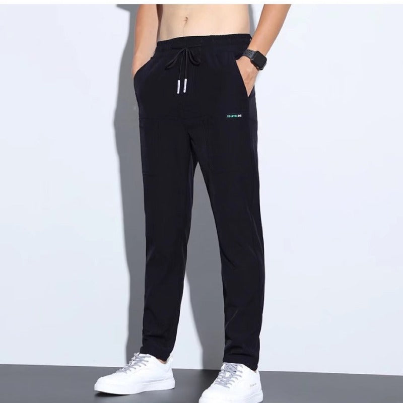 Pantalon Décontracté en Soie Glacée