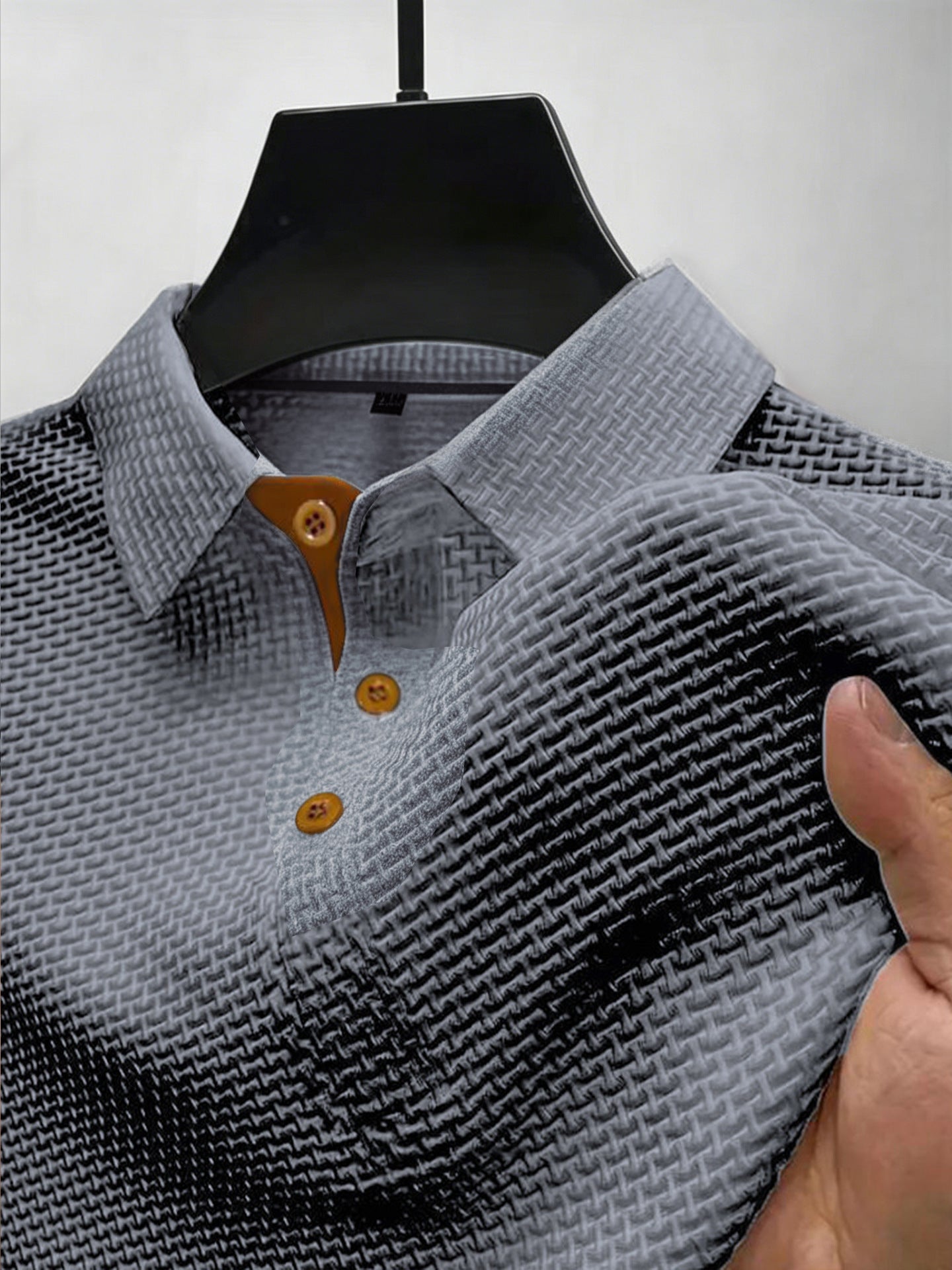 T-shirt à manches courtes en soie glacée pour homme, col rond, couleur unie d'été