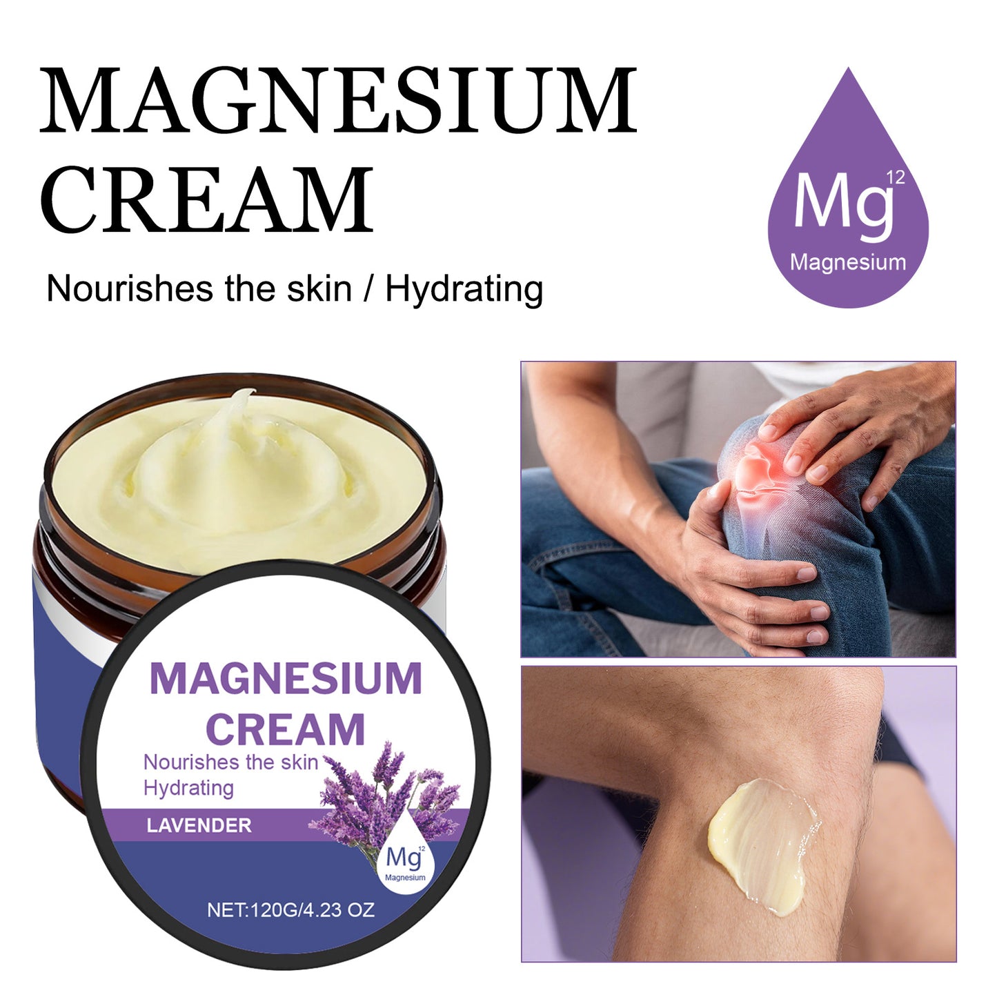 Crème hydratante au magnésium