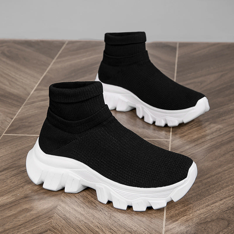 Bottes de sport montantes décontractées en tricot