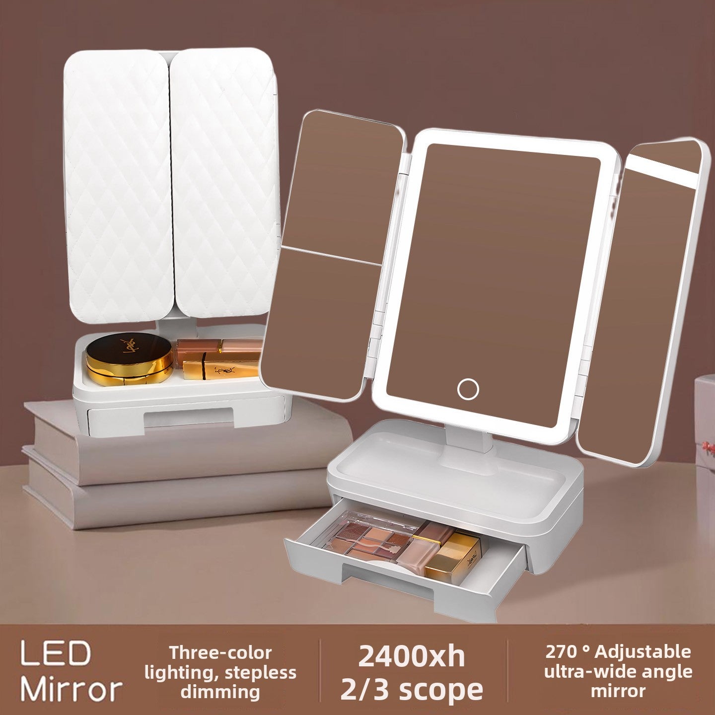 Miroir de bureau pour maquillage et beauté