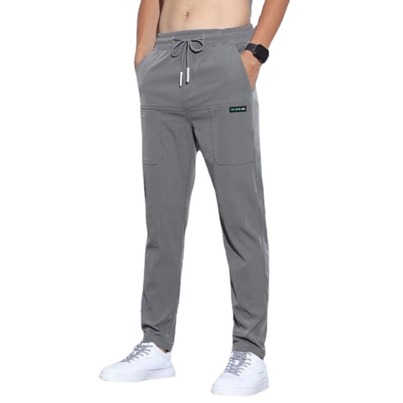 Pantalon Décontracté en Soie Glacée