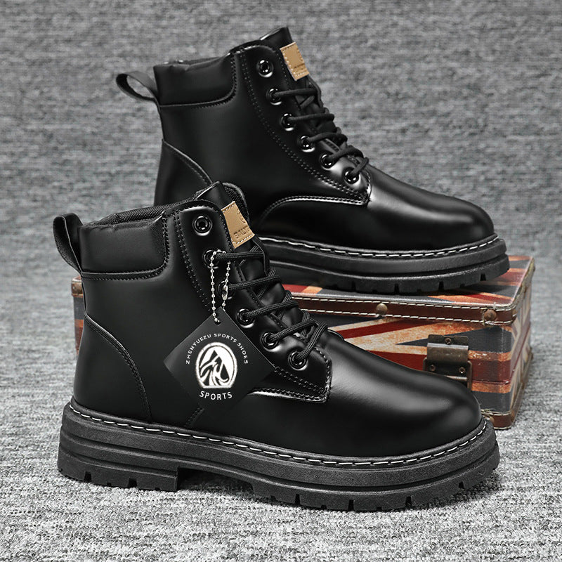 Bottes en cuir pour hommes décontractées et étanches