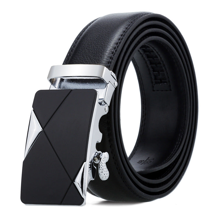 Ceinture pour homme en cuir véritable double face avec boucle automatique