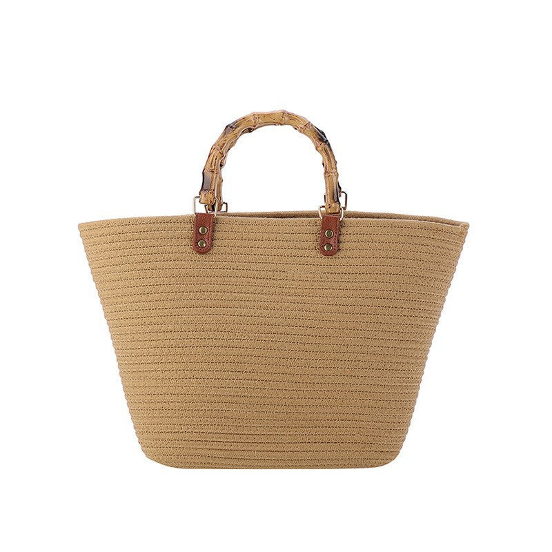 Sac cabas en paille tressée