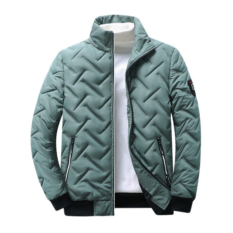 Veste légère en coton pour hommes avec col montant
