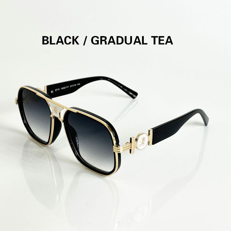 Lunettes de soleil polarisées à monture métallique classique avec protection UV400