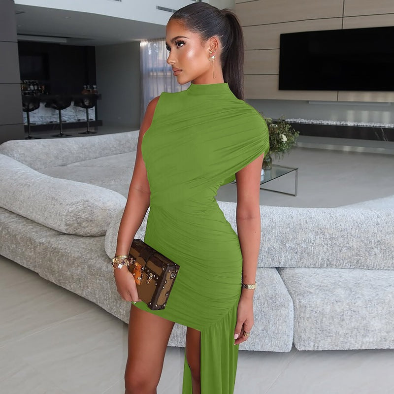 Robe sans manches irrégulière
