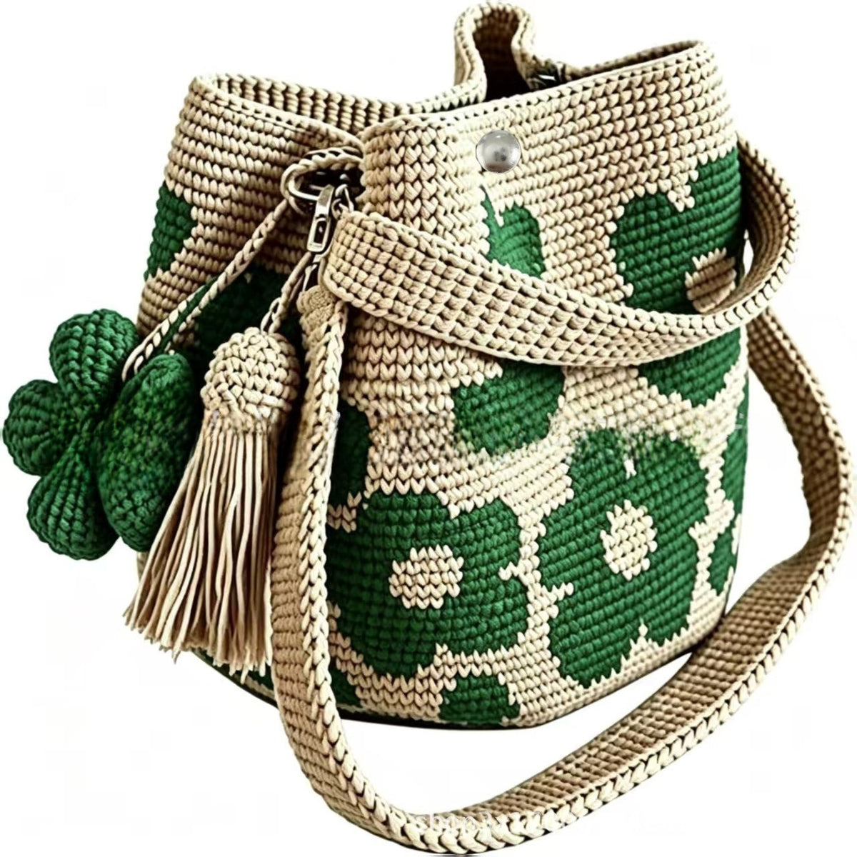 Sac fourre-tout floral au crochet fait main
