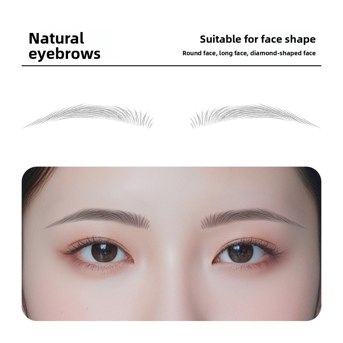 Professional Eyebrow Stamp Kit with Multiple Shapes
