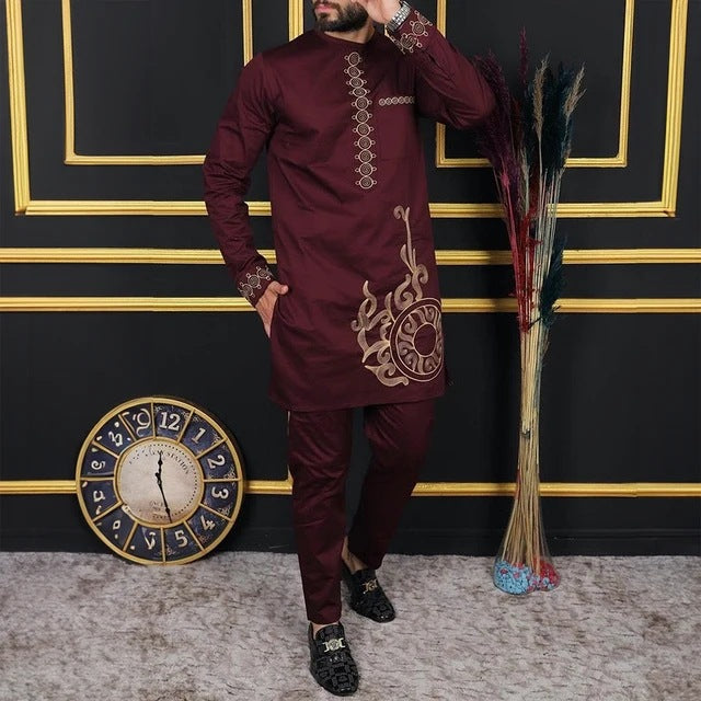 costume pour hommes brodé