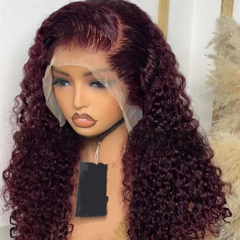 Perruque à cheveux bouclés en dentelle