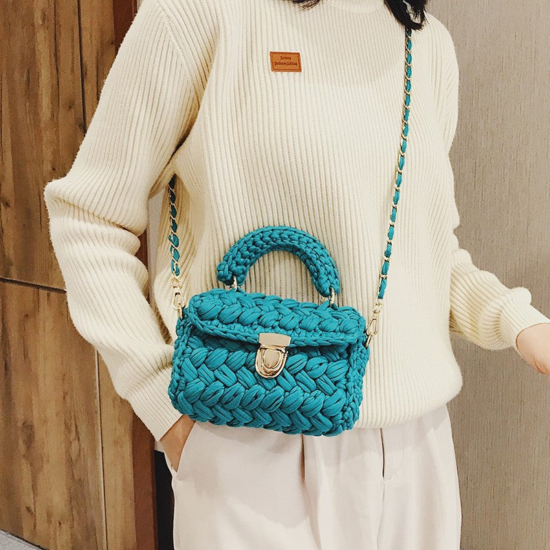 Sac bandoulière en crochet diagonal