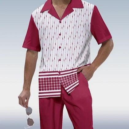 Costume décontracté pour hommes avec chemise et pantalon imprimés en 3D