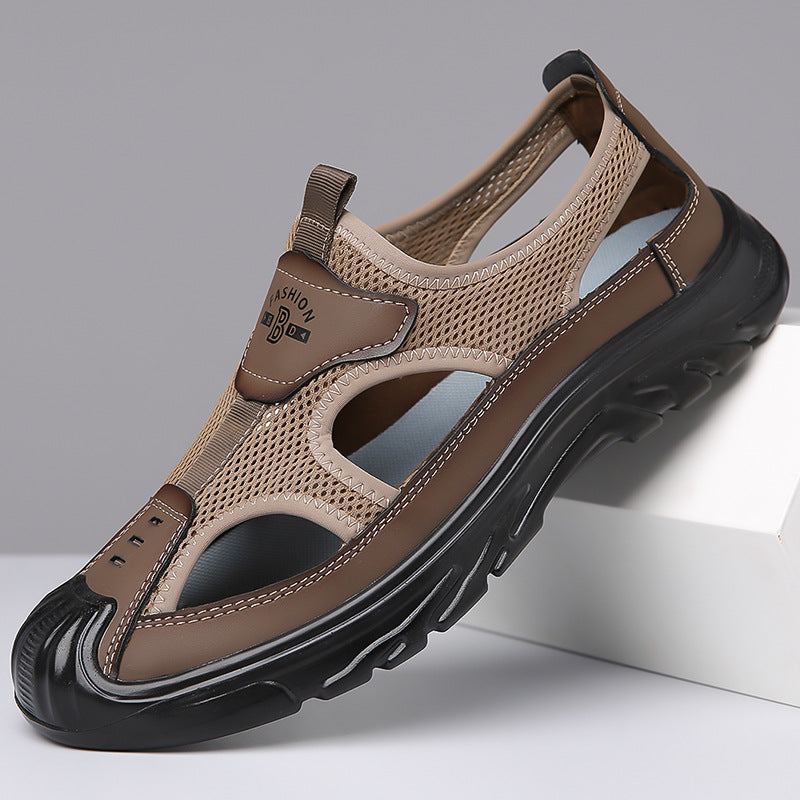 Sandales pour hommes à bout fermé et respirantes