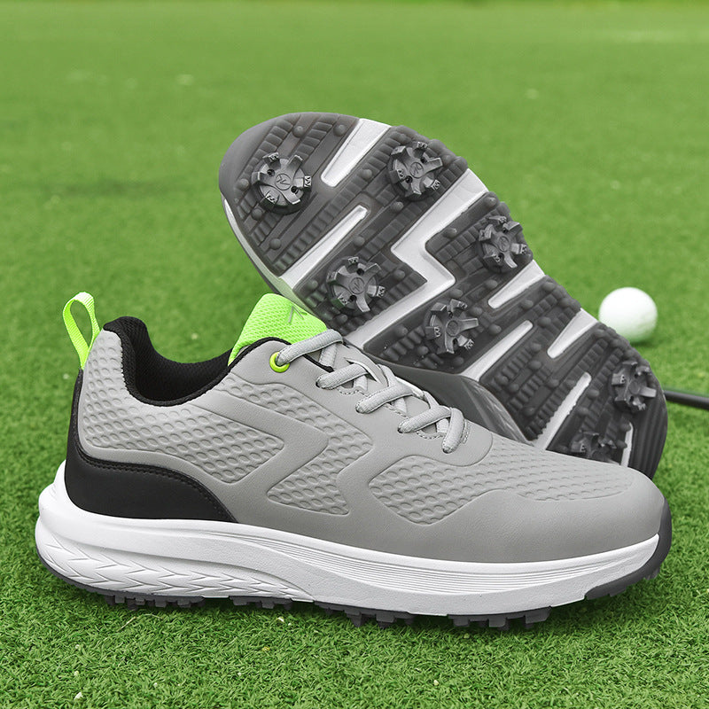 Chaussures de golf respirantes à crampons fixes pour le sport