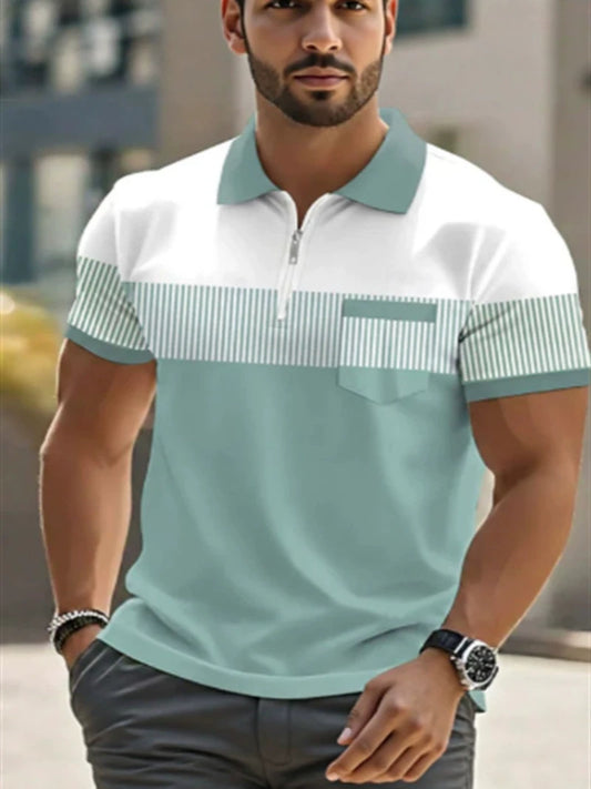 Polo homme imprimé numérique 3D