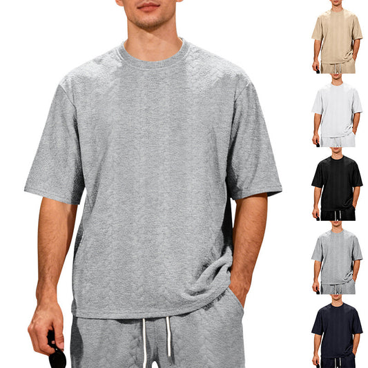 T-shirt en maille jacquard lourd