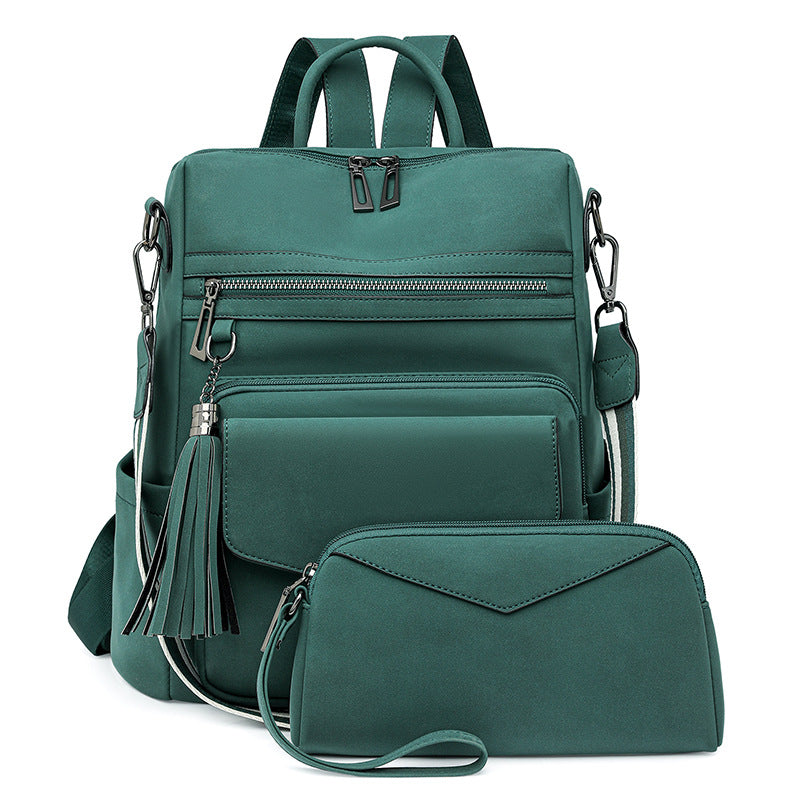 Sac à dos frangé bicolore