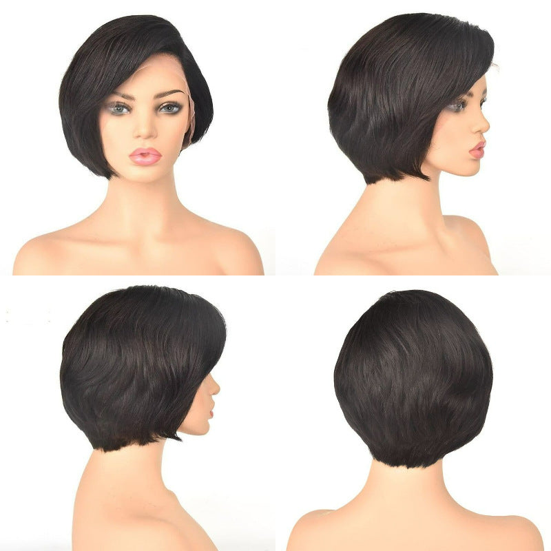 Perruque en cheveux humains coupe pixie