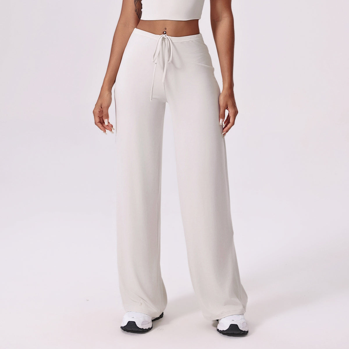 Pantalon de sport antibactérien rafraîchissant à jambes larges pour femme