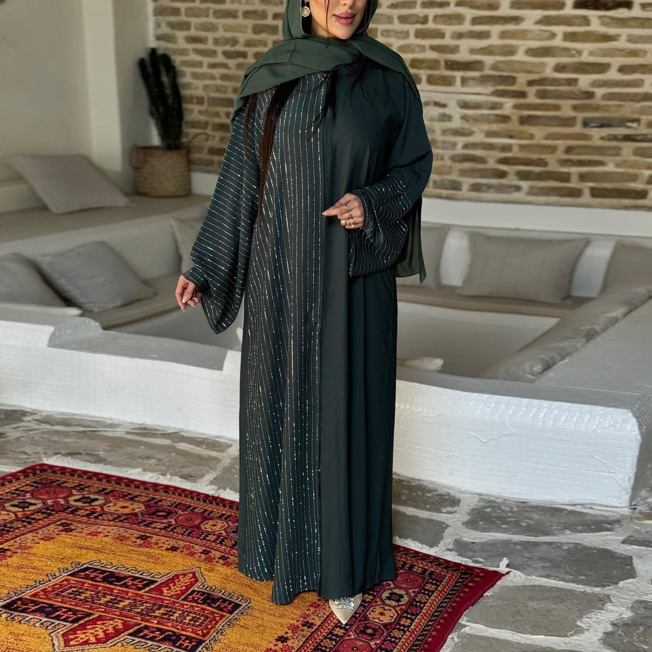 Robe Abaya pour femmes avec strass