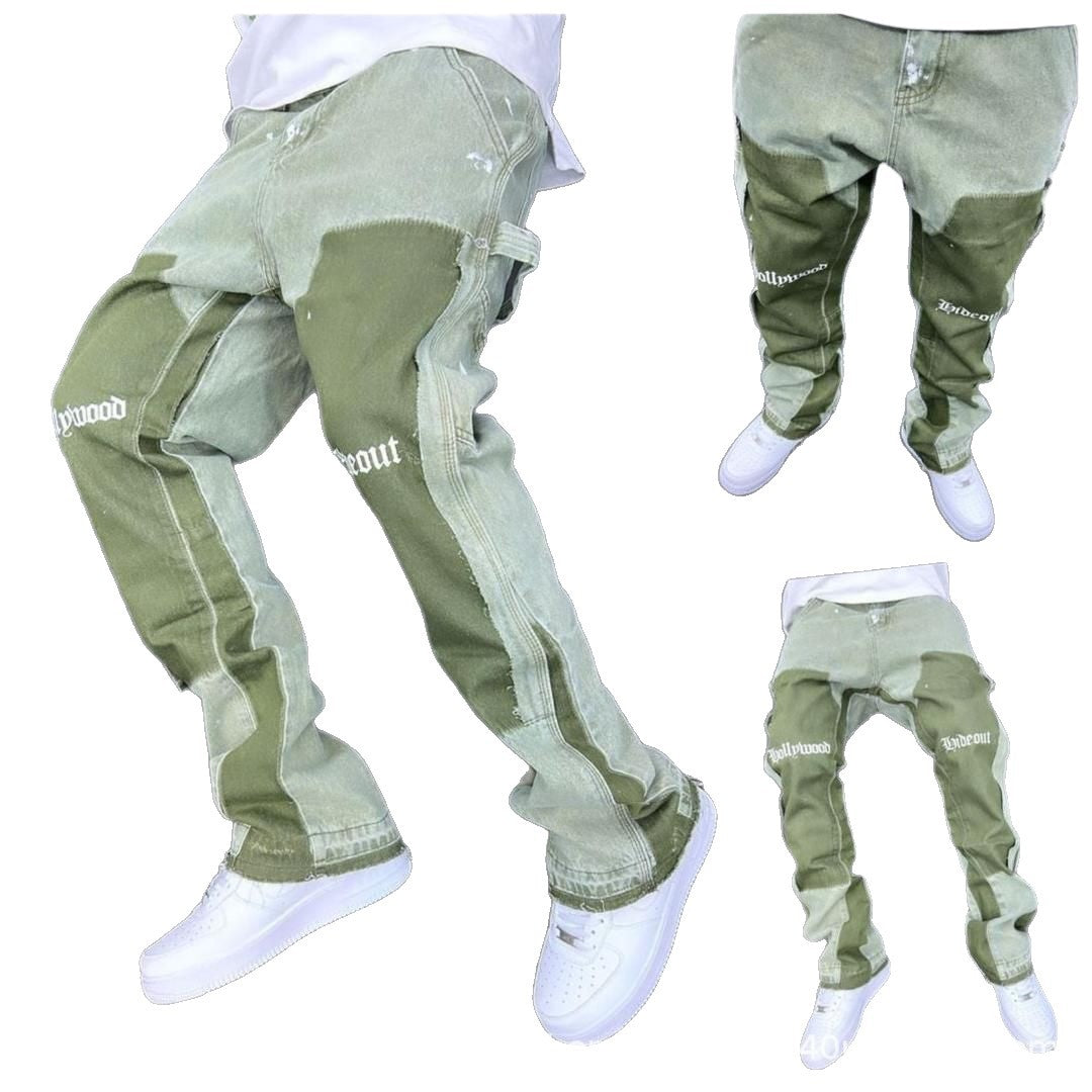 Jeans de travail evases retro pour hommes