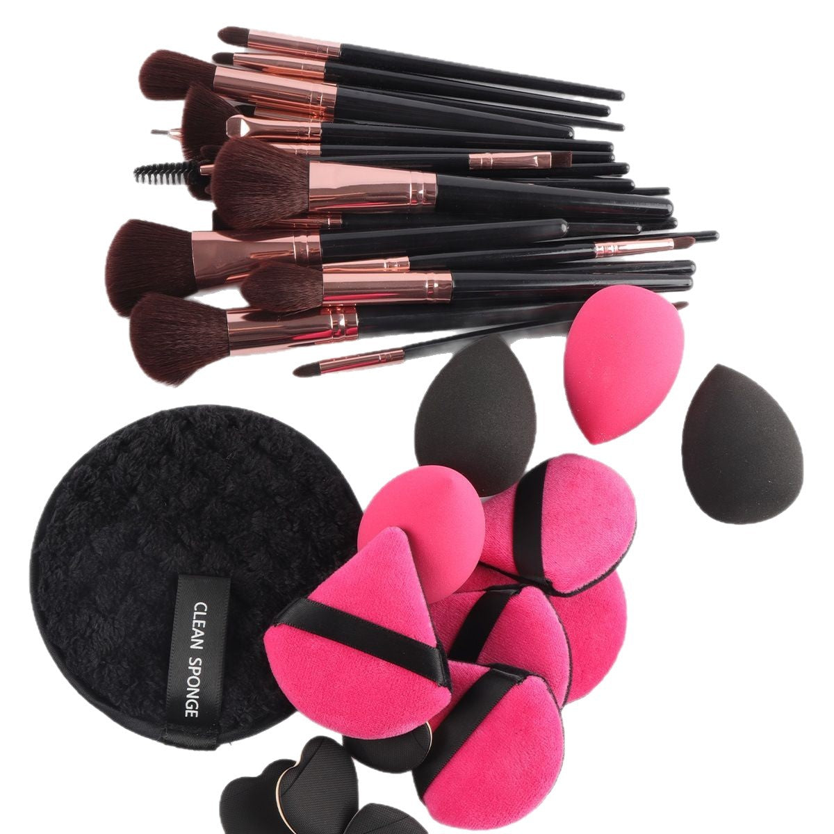 Ensemble de pinceaux de maquillage avec trousse de toilette