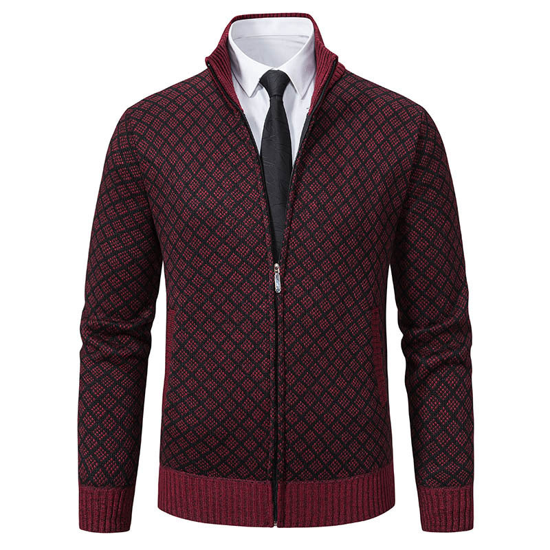 Cardigan à capuche en tricot pour hommes