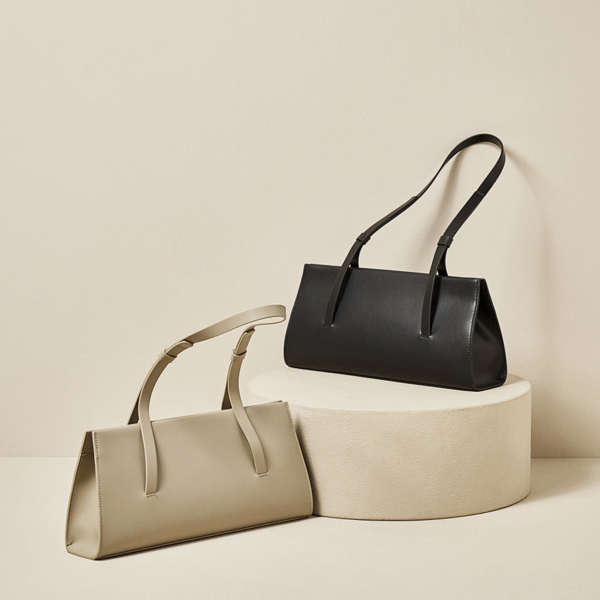 Sac bandoulière en cuir véritable style français
