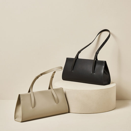 Sac bandoulière en cuir véritable style français