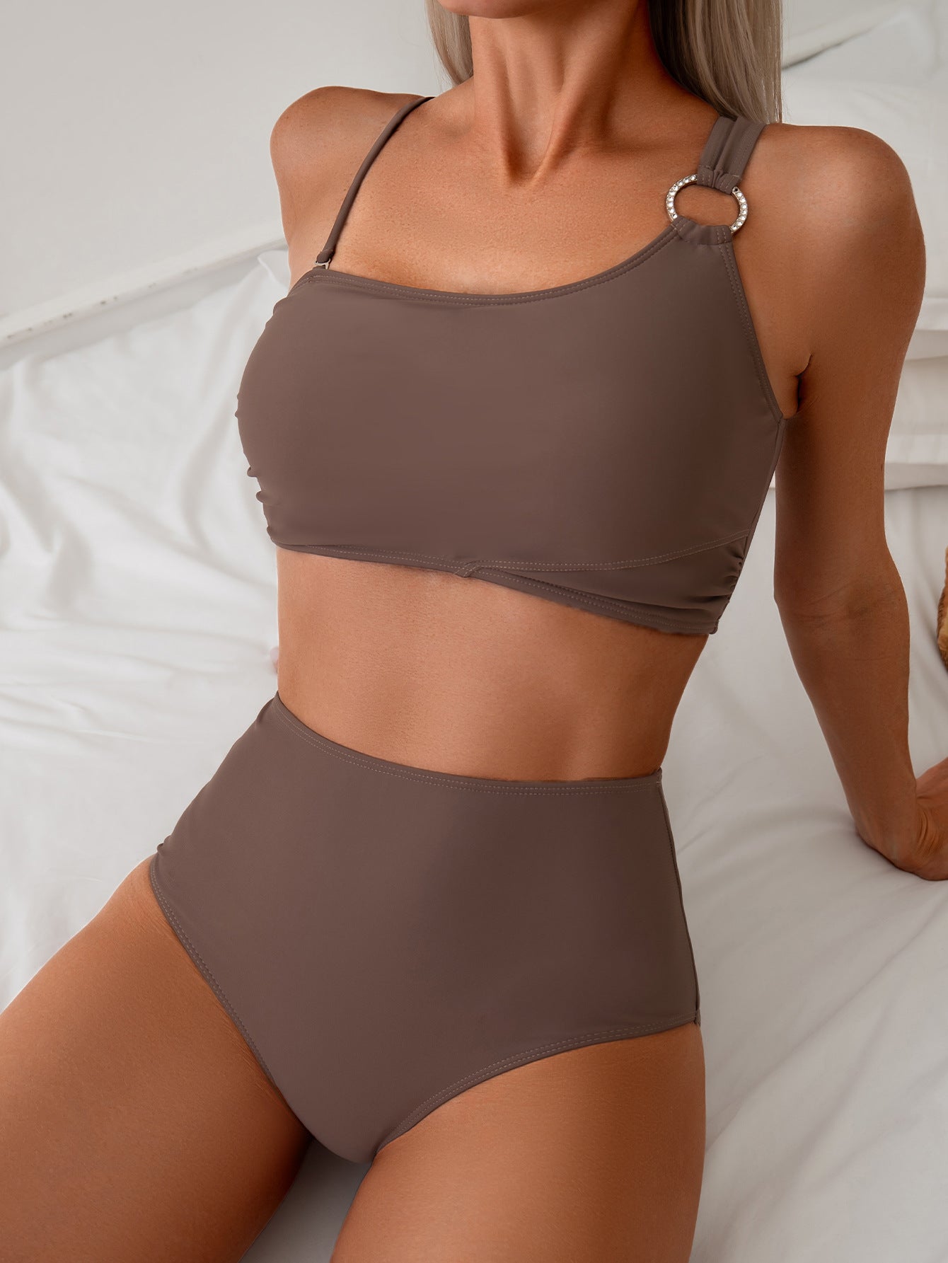 Maillot de bain deux-pièces uni